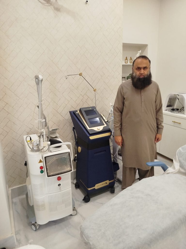 sylfirx & co2 fractional laser installation in orion aesthetic lahore