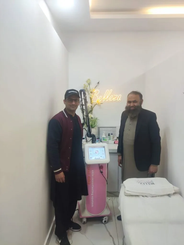 CO2 fractional laser machine installation at Belleza Beauty Clinic, Peshawar