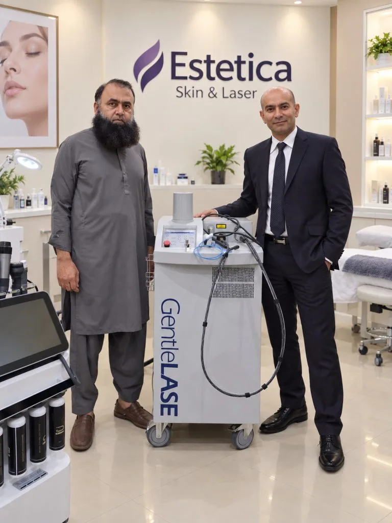 Candela GentleLase machine installation at Estetica Skin and Laser Clinic, Faisalabad