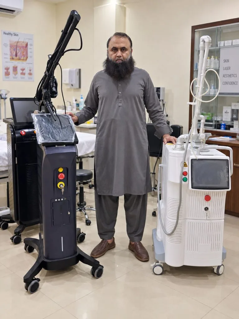 CO2 fractional laser installation at Belleza Salon and Clinic, Rawalpindi